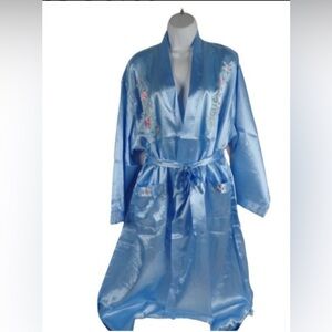 Elegant Purple Satin Robe New
